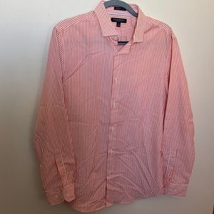 Banana Republic Grant Fit Dress shirt with orange and white stripes
